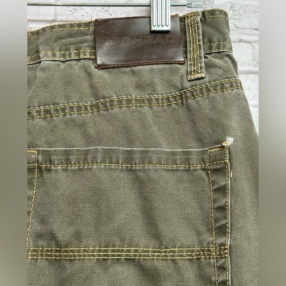RedHead Men Green Flat Front Dark Wash Chino Pant Size 36 x 32 - Picture 6 of 14